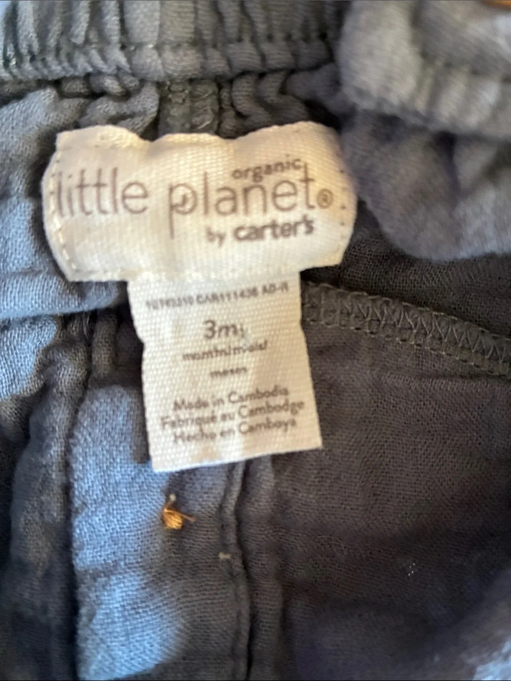 Baby Gauze Romper with Button Front - Slate